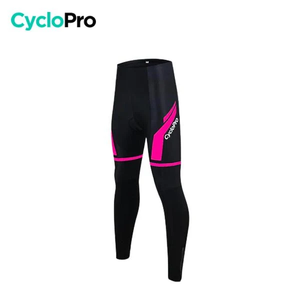 COLLANT CYCLISTE POUR FEMMES NOIRE ET ROSE - AUTOMNE