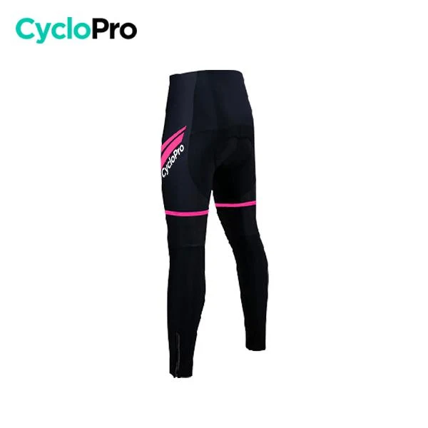 COLLANT CYCLISTE POUR FEMMES NOIRE ET ROSE - AUTOMNE