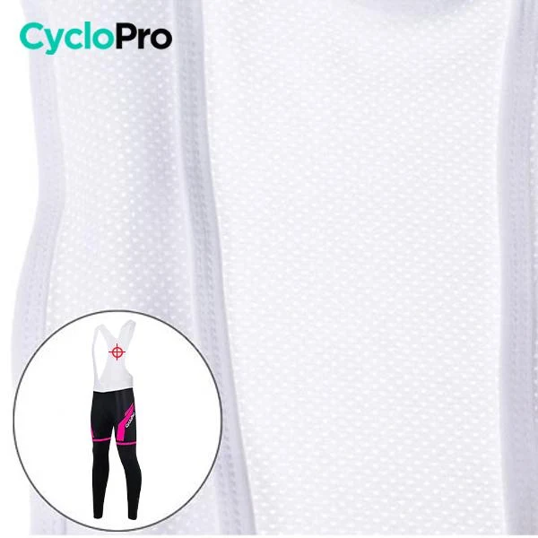 COLLANT CYCLISTE POUR FEMMES NOIRE ET ROSE - AUTOMNE