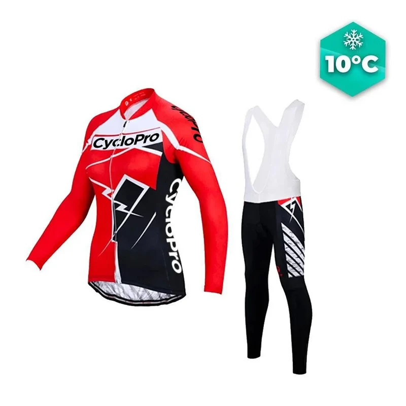 Tenue Vélo Automne Rouge - Confort+