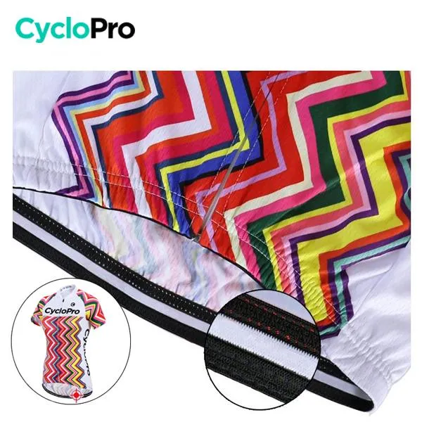 MAILLOT LONG DE CYCLISME ROSE - AUTOMNE - MOSAIQUE+