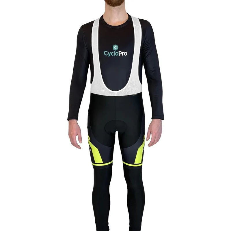 COLLANT CYCLISTE THERMIQUE JAUNE - HIVER - HOMME