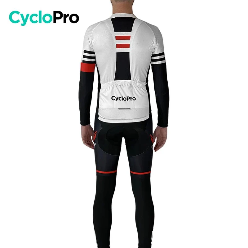 Tenue cycliste automne Noire et Blanche - Pro+