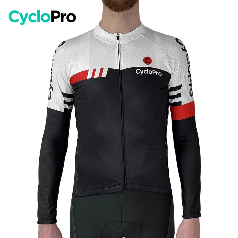 Tenue cycliste automne Noire et Blanche - Pro+
