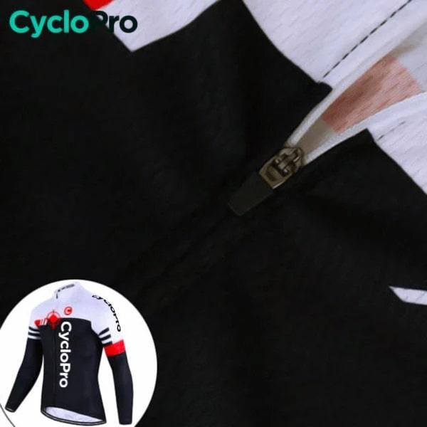 Tenue cycliste automne Noire et Blanche - Pro+