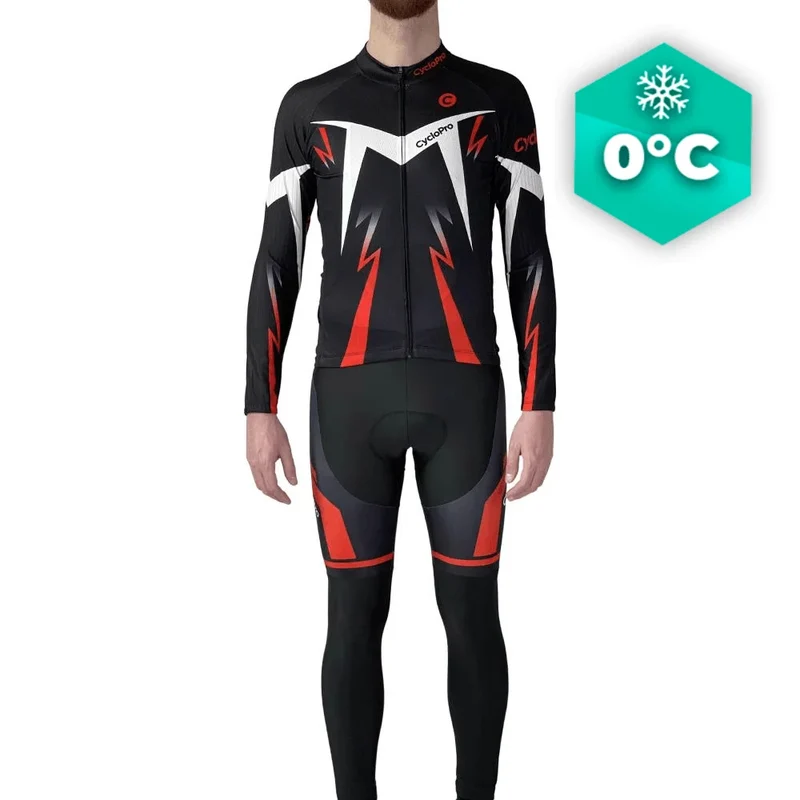 Tenue cycliste hiver Rouge - Confort+