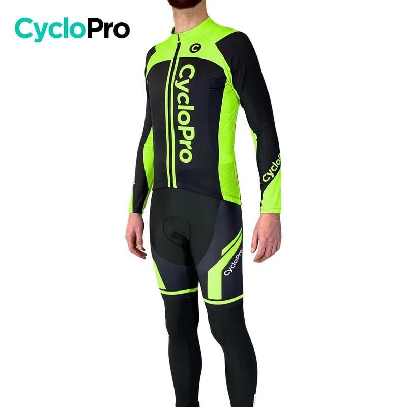 Tenue cycliste hiver verte - Flash+