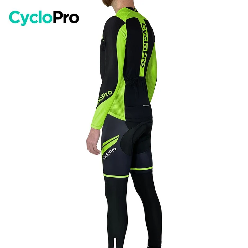 Tenue cycliste hiver verte - Flash+