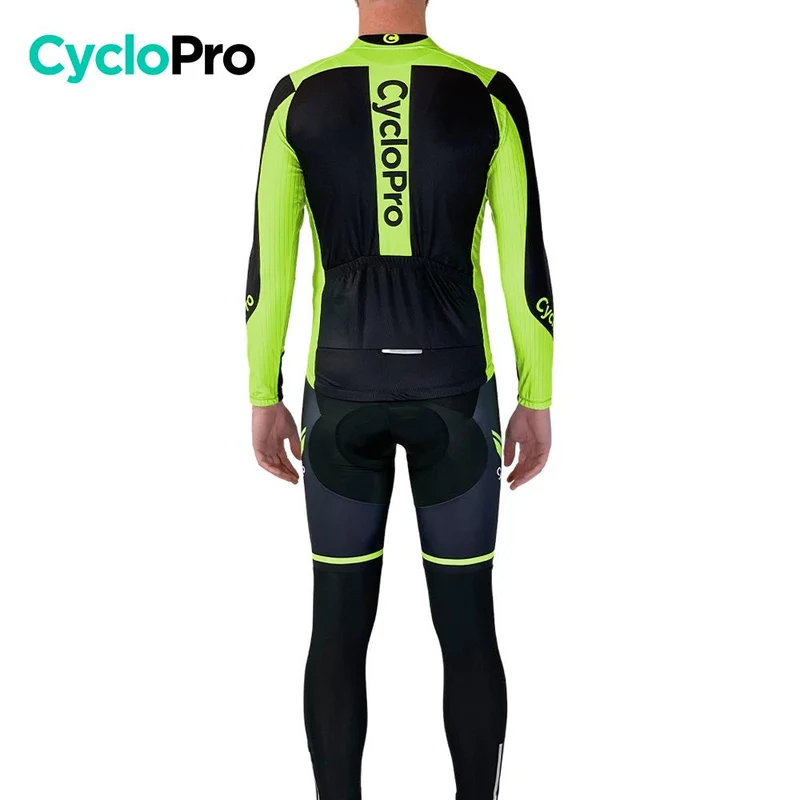 Tenue cycliste hiver verte - Flash+