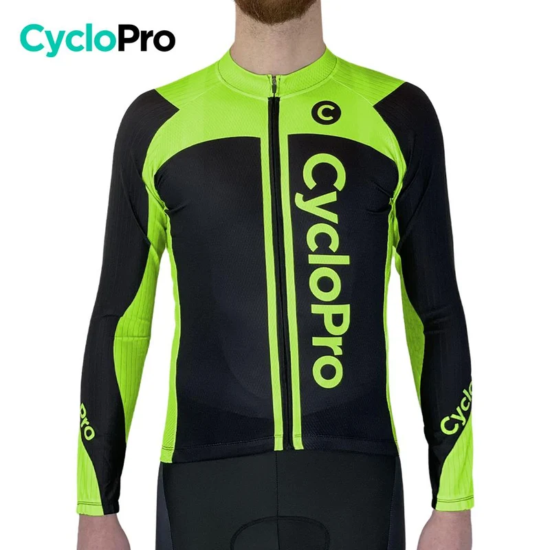 Tenue cycliste hiver verte - Flash+