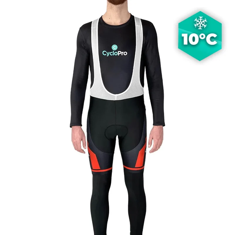 COLLANT CYCLISTE ROUGE - AUTOMNE - HOMME
