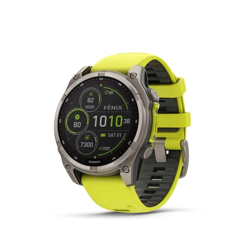 Fenix 8 Solar 47mm Titanium Jaune | Garmin
