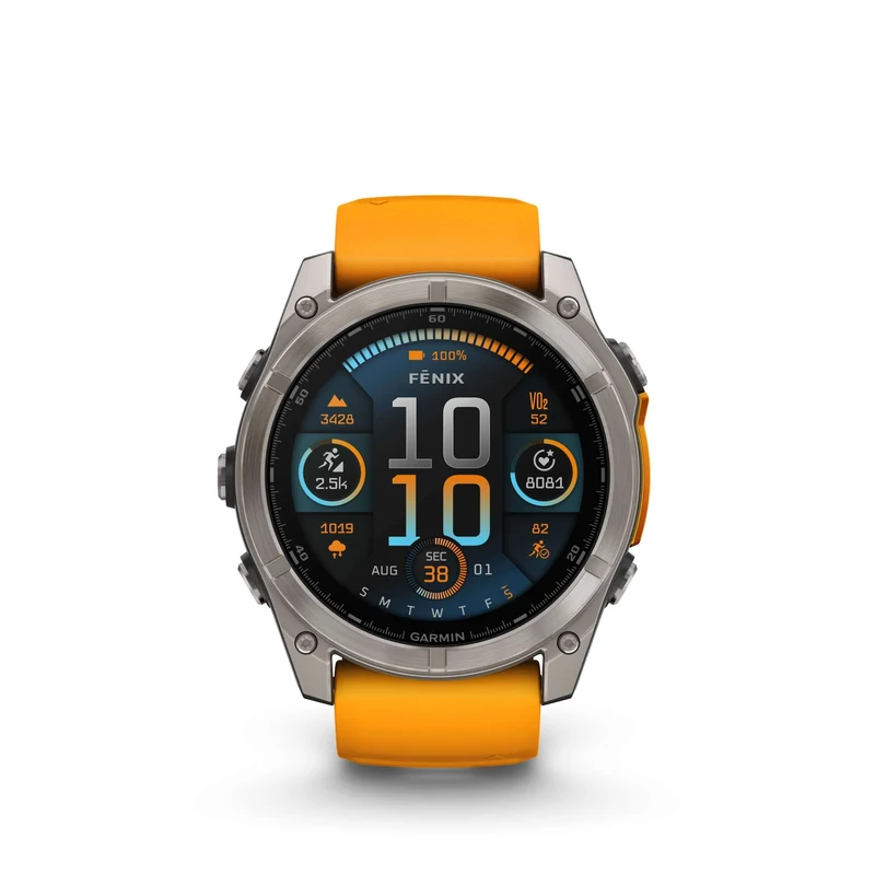 Fenix 8 Amoled 51 Titane Orange | Garmin
