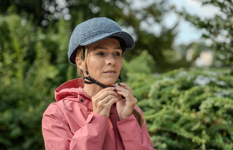 Paris Ocean Tweed Helmet Hat (helmet+cover)