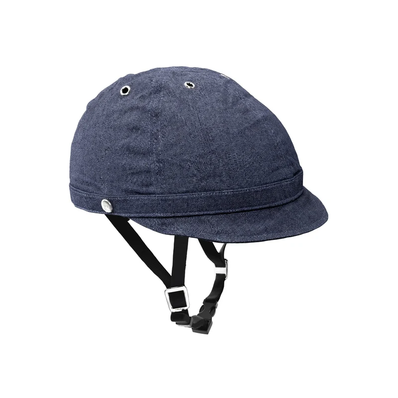Milano Dark Blue Denim Helmet Hat (helmet+cover)