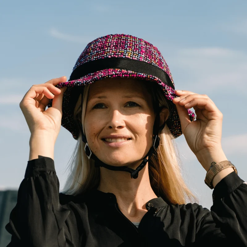 Tokyo Pink Jazz Helmet Hat (helmet+cover)