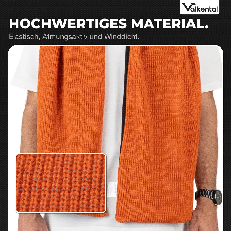 NOUVEAU : Écharpe réfléchissante - Écharpe tricotée réfléchissante avec doublure en polaire