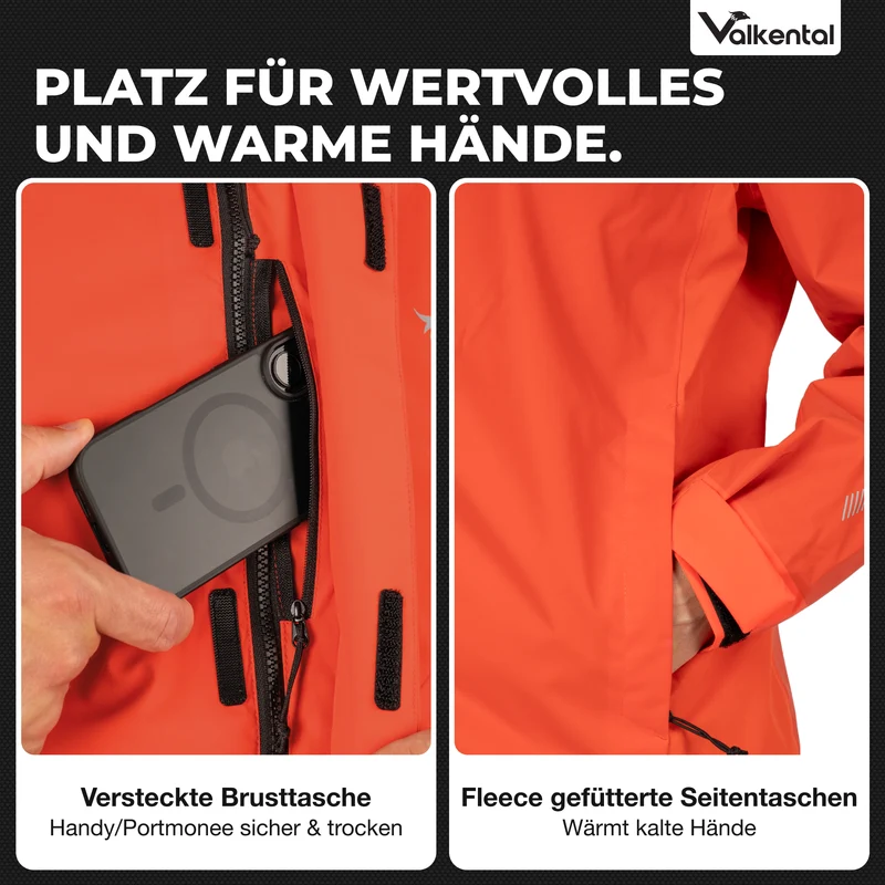 Veste 3 en 1 Smart Jacket - 100 % réfléchissante et imperméable, avec polaire amovible à fermeture éclair - Produit de deuxième choix