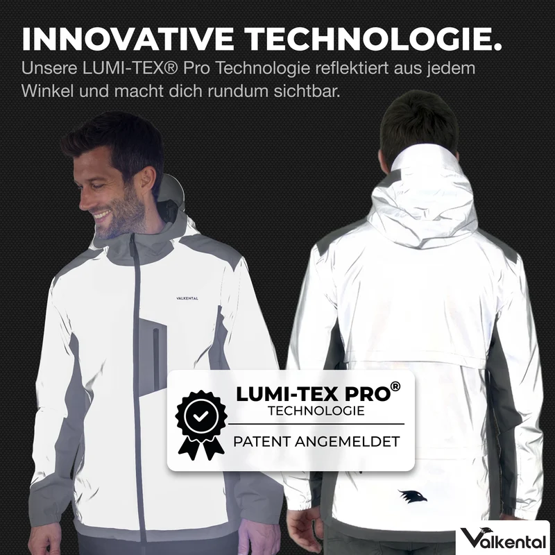 NOUVEAU : Rain Jacket Pro - Veste de pluie 100 % réfléchissante avec aération et capuche compatible avec un casque