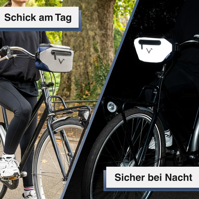 3in1 City Bag - Sac de guidon multifonctionnel & réfléchissant