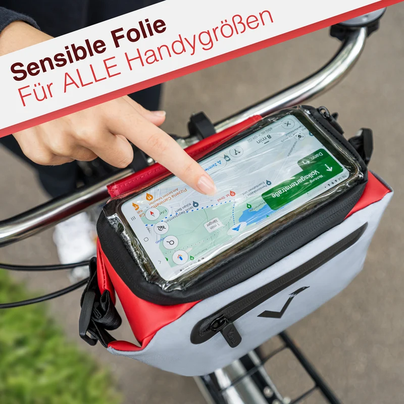 3in1 City Bag - Sac de guidon multifonctionnel & réfléchissant