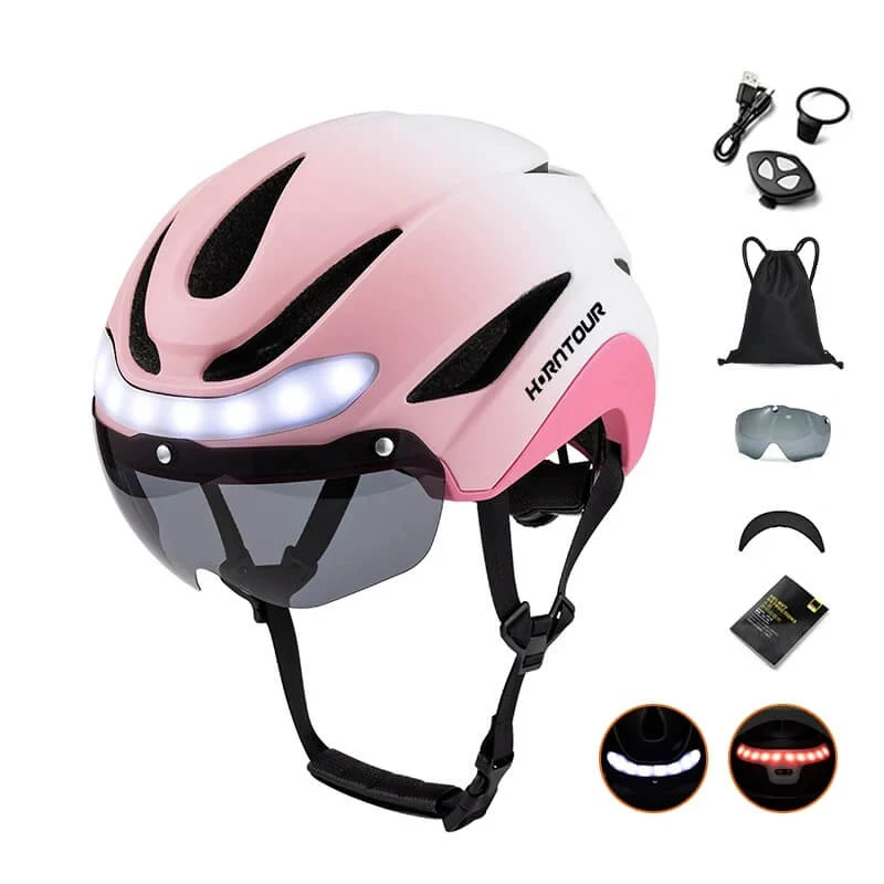 LumaGuard™ | Casque velo avec visière et éclairage avant et arrière pour une protection renforcée
