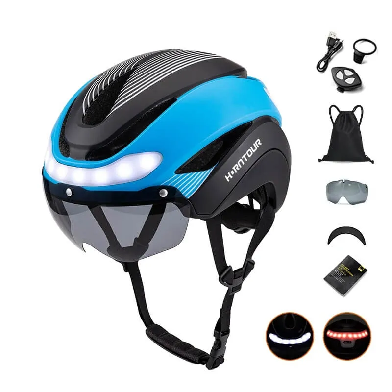 LumaGuard™ | Casque velo avec visière et éclairage avant et arrière pour une protection renforcée