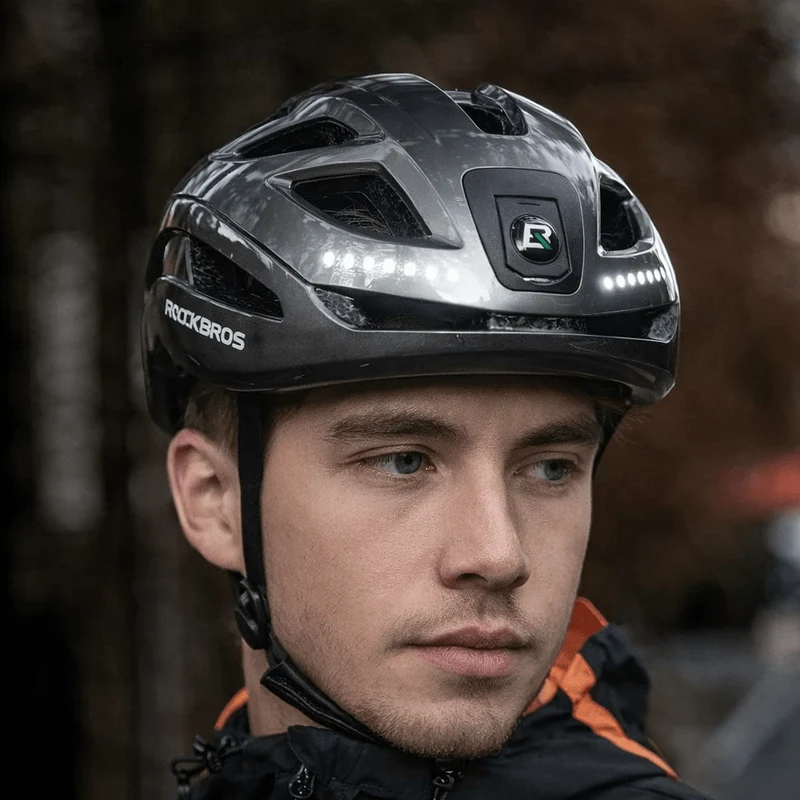 LumiRide™ | Casque velo avec éclairage avant et arrière, protection renforcée
