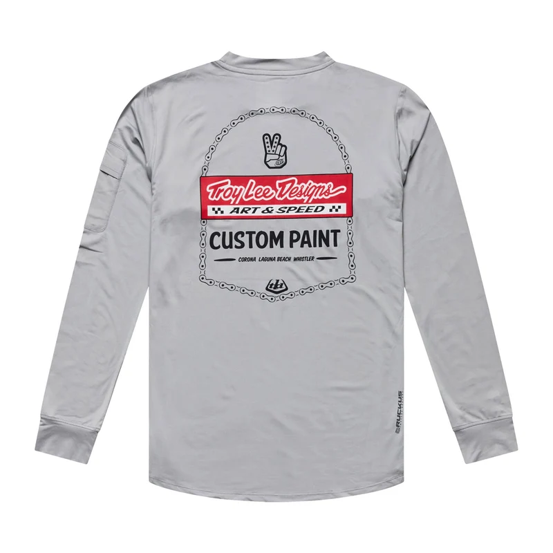 Ruckus Ride LS Tee Custom Paint Mid Gray
