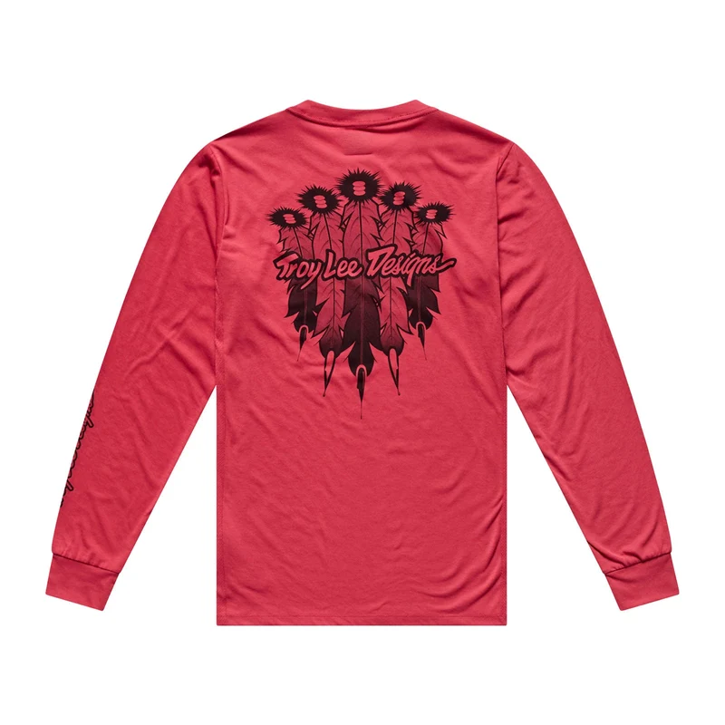 Skyline Ride LS Tee Feathered Ember Red