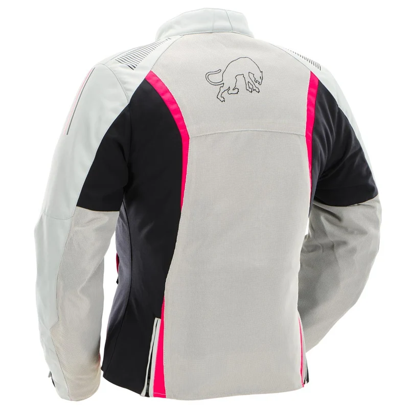 Blouson Moto Femme Clair Perle et Rose | Furygan™ Odessa Evo 3in1 Vented+ Pearl Noir Rose