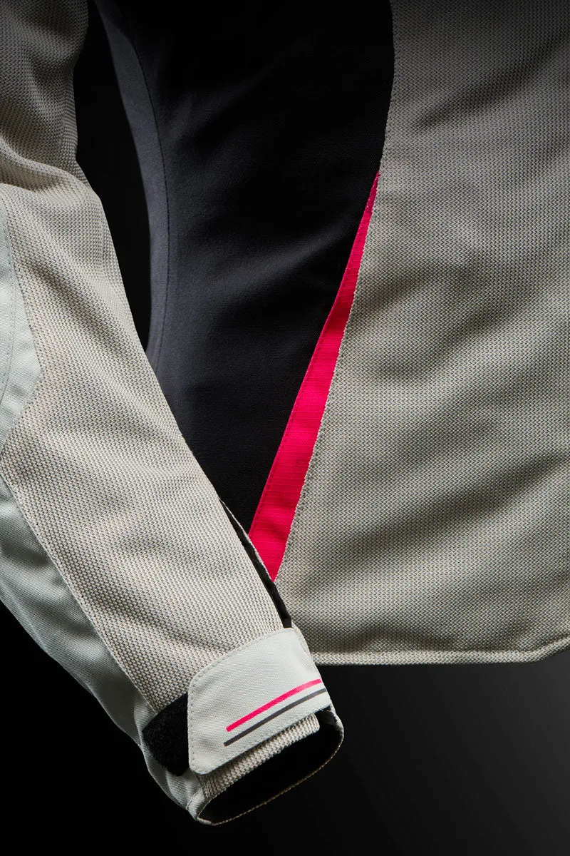 Blouson Moto Femme Clair Perle et Rose | Furygan™ Odessa Evo 3in1 Vented+ Pearl Noir Rose