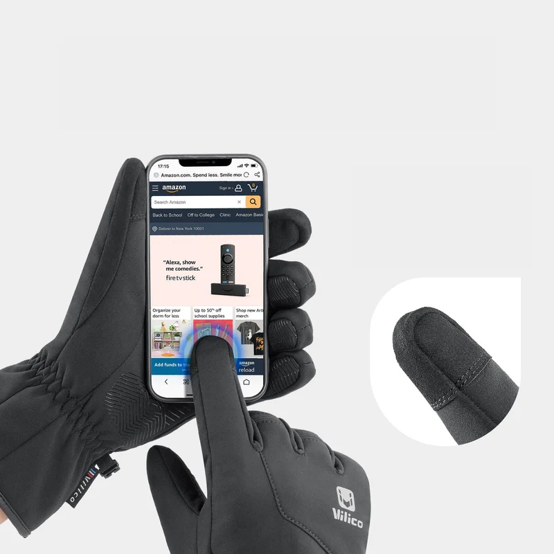 WindGuardX™ | Gants velo hiver avec barrière imperméable et chaleur constante