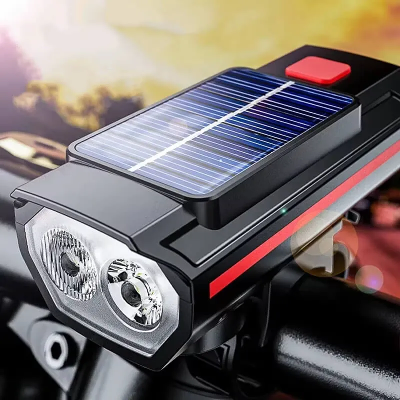 Nocto™ | Eclairage velo solaire avec klaxon intégré pour une autonomie longue durée