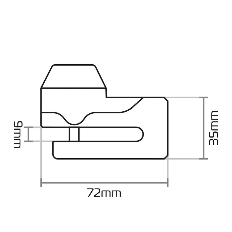 Oxford Mini T — Bloque-Disque Ultra-Compact Antivol Moto