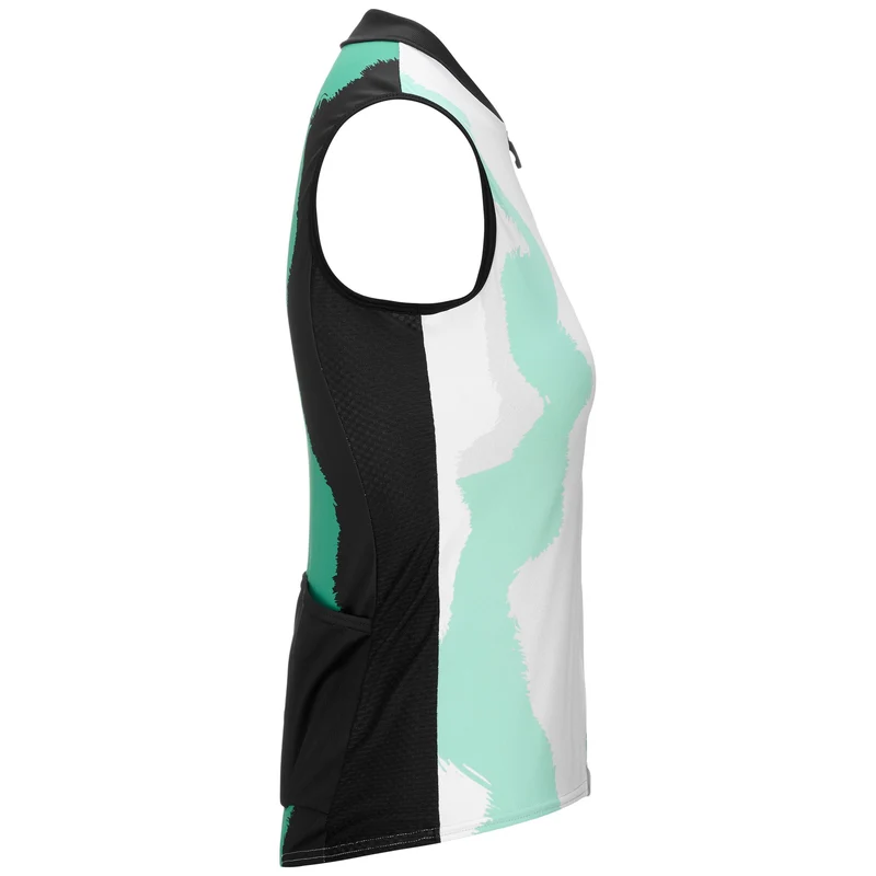 AIRY LADY TANK - Active Jerseys - Tank - Woman - Black-Green Jade-WHITE LUCENT