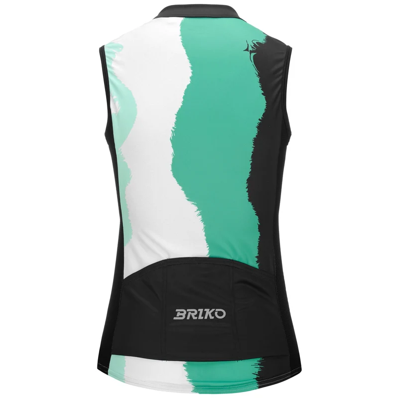 AIRY LADY TANK - Active Jerseys - Tank - Woman - Black-Green Jade-WHITE LUCENT