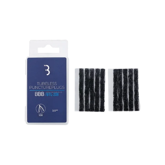 BTL-208 tubeless bacon PuncturePlugs 10 pcs noir 3.5mm