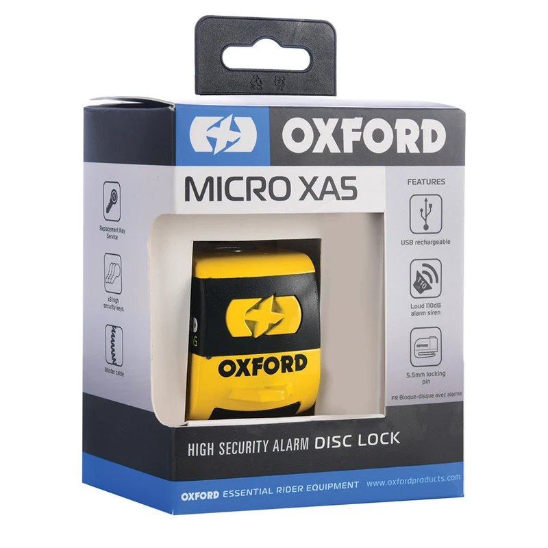 Oxford Micro XA5 — Bloque-Disque Moto Alarme 100 dB
