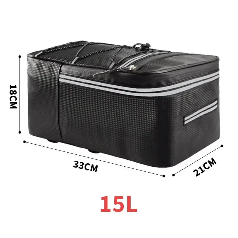 HardShellRearBag™ | Sacoche velo porte bagage étanche et pratique 12L-15L