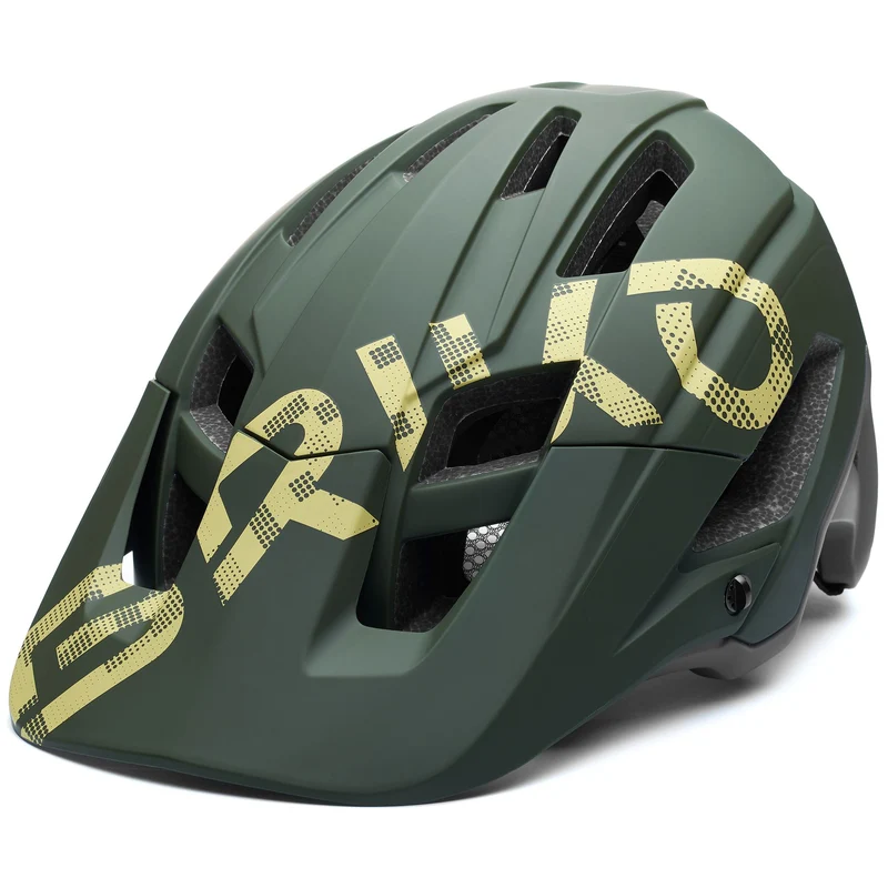 DUKON - Helmets - Helmet - Unisex - Matt Thatch Green-Abbey Grey-Turmenic Yellow
