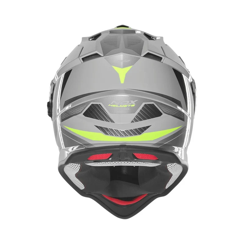 Casque Moto Adventure N312 Track Gris Nardo Jaune Fluo | NOX