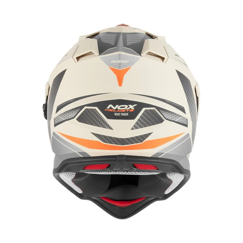Casque Moto Adventure N312 Track Sable Mat Orange | NOX