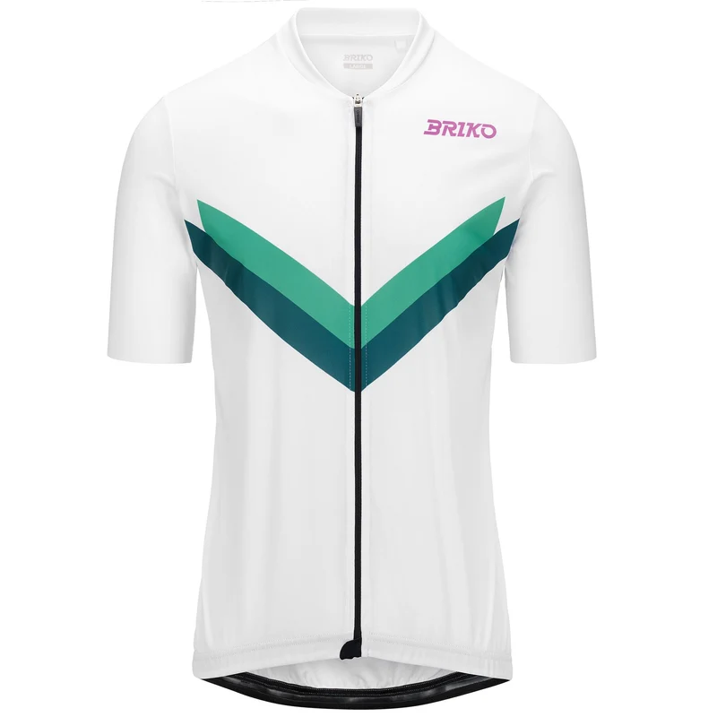 MAZE STRIPE JERSEY - Active Jerseys - Shirt - Man - White-Green Smeraldo-Green Jade