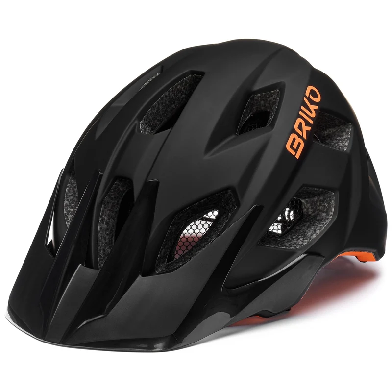 AKAN - Helmets - Helmet - Unisex - MATT BLACK-ORANGE FLAME