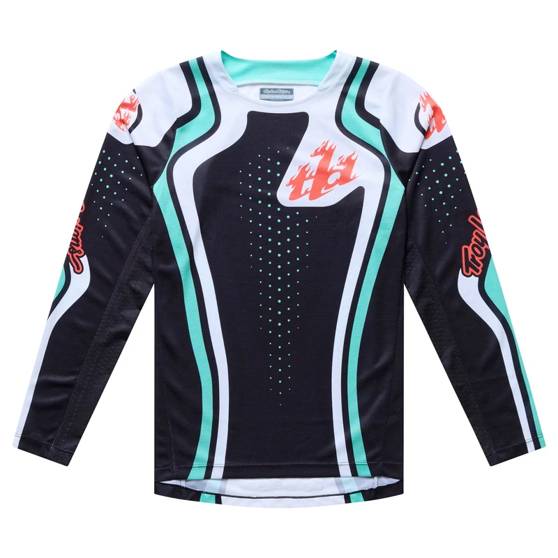 Youth GP Pro LS Jersey Roller Black / Teal