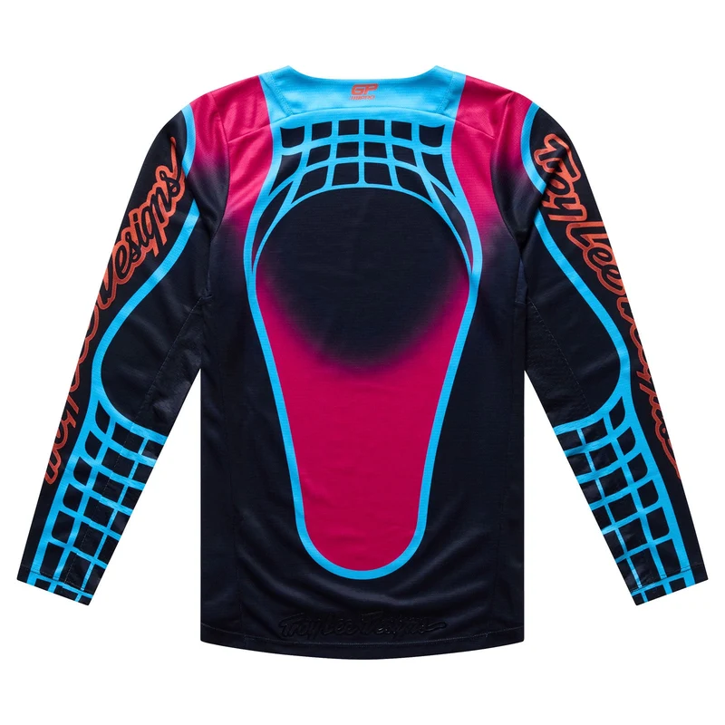 Youth GP Pro LS Jersey Framework Black / Cyan
