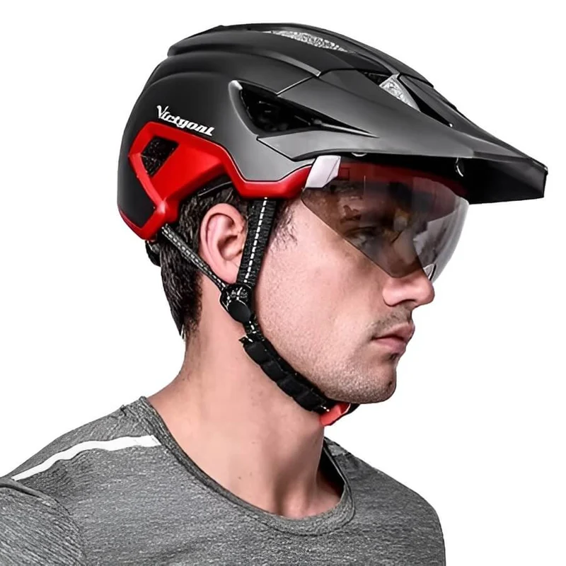LinerStream™ | Casque velo avec éclairage arrière et lunettes magnétiques pour une sécurité complète