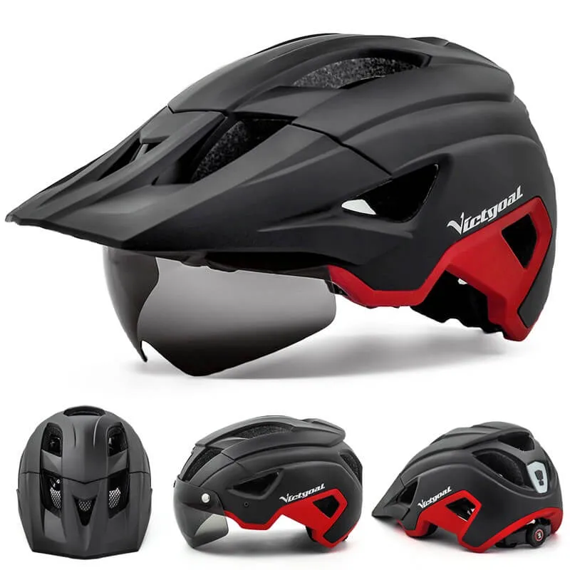 LinerStream™ | Casque velo avec éclairage arrière et lunettes magnétiques pour une sécurité complète