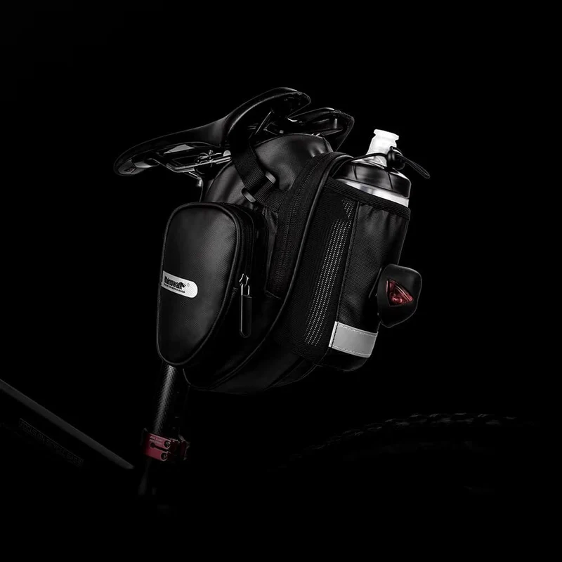 SaddleVault™ | Sacoche de selle spacieuse avec porte-bouteille intégré